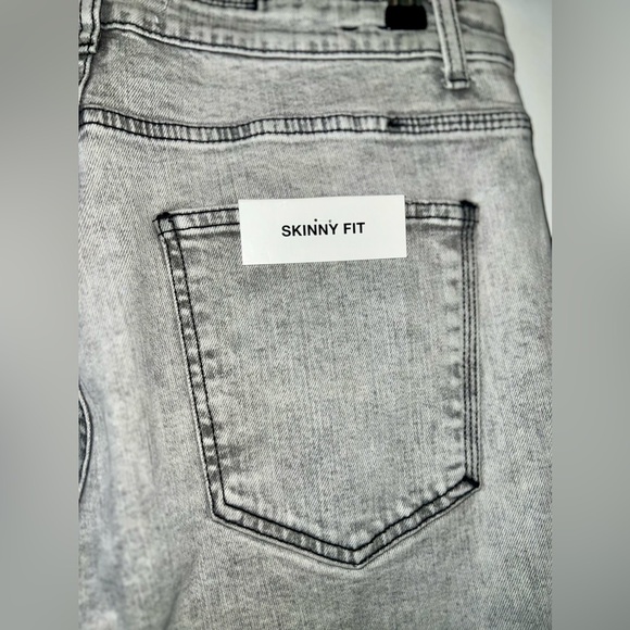 ZARA Gray Distressed Skinny Fit Denim Jeans - Picture 7 of 14